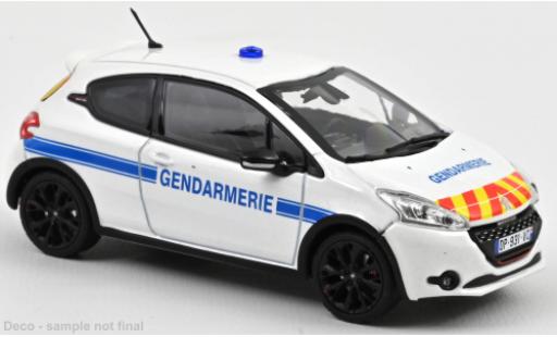 Peugeot 208 1/43 Norev GTi 30TH Gendamerie (F) 2014 diecast model cars