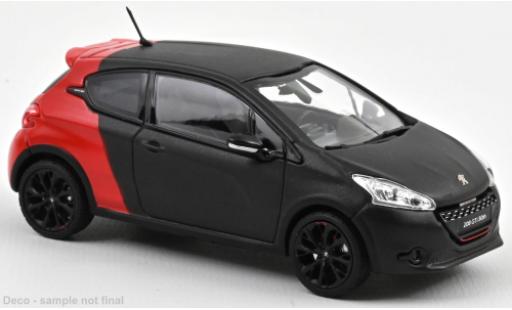 Peugeot 208 1/43 Norev GTi 30TH matte noir/red 2014 diecast model cars