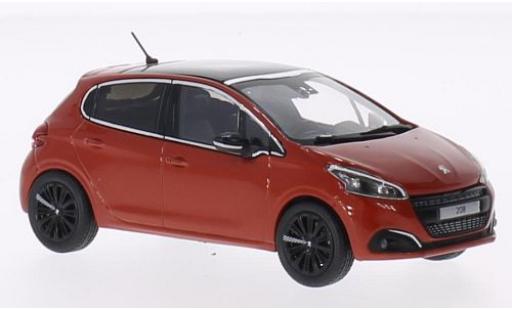 Peugeot 208 1/43 Norev orange 2015 diecast model cars