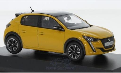 Peugeot 208 1/43 Norev GT yellow/black 2019 diecast model cars