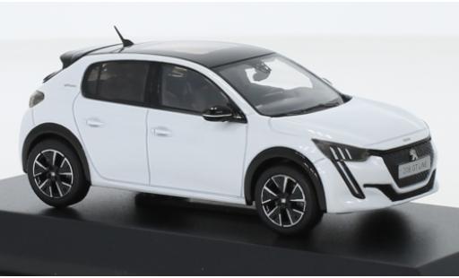 Peugeot 208 1/43 Norev GT Line metallic white 2019 diecast model cars