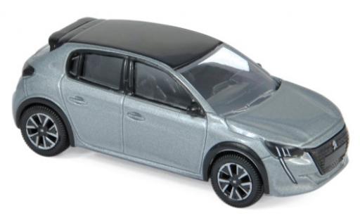 Peugeot 208 1/64 Norev metallic grey/black 2019 diecast model cars