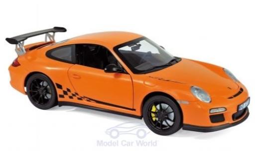 Porsche 997 GT3 RS 1/18 Norev 911 ( II) GT3 RS orange 2009 diecast model cars