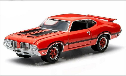 Oldsmobile Cutlass 442 1/64 Greenlight orange 1972 diecast model cars