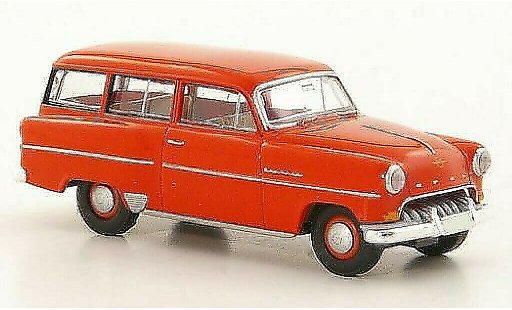 Opel Olympia Rekord 1/87 Brekina Caravan red diecast model cars