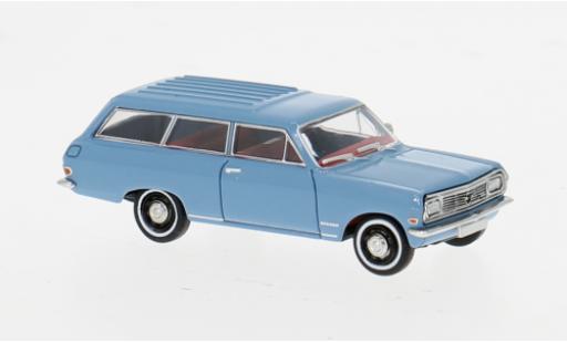 Diecast model cars Opel Rekord B Caravan blau 1965 1/87 Brekina