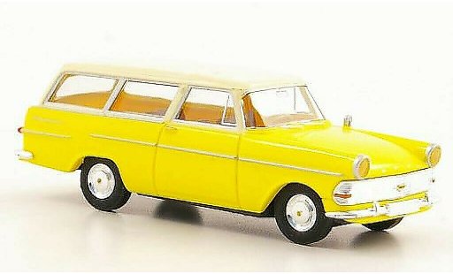 Opel Rekord P2 1/87 Brekina PII Caravan yellow/beige diecast model cars