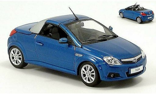 Opel Tigra Twin Top 1/43 Minichamps blue/grey 2004 diecast model cars