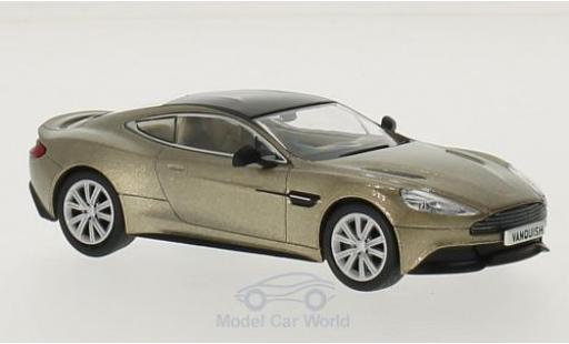 Diecast model cars Aston Martin Vanquish 1/43 Oxford Coupe metallic beige/black RHD Aston Martin Vanquish 1/43 Oxford Coupe metallic beige/black RHD diecast model cars