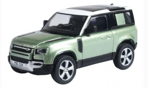 Diecast model cars Land Rover Defender 1/76 Oxford 90 (L663) green/white RHD 2020 Land Rover Defender 1/76 Oxford 90 (L663) green/white RHD 2020 diecast model cars