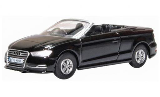 Audi S3 1/76 Oxford cabriolet black RHD diecast model cars