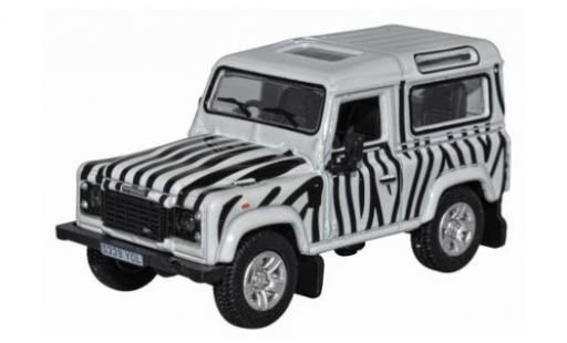 Diecast model cars Land Rover Defender 1/76 Oxford 90 white/black RHD Land Rover Defender 1/76 Oxford 90 white/black RHD diecast model cars