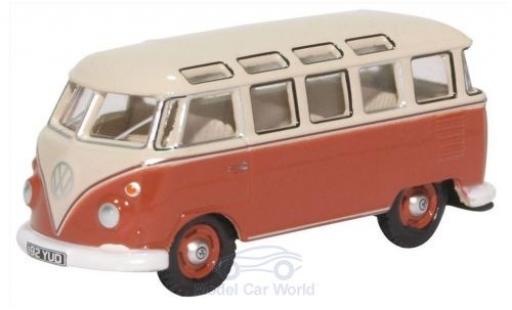 Volkswagen T1 1/76 Oxford Samba Bus red/beige diecast model cars