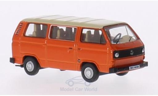 Diecast model cars Volkswagen T2 B 1/76 Oxford 5 Bus orange/beige Volkswagen T2 B 1/76 Oxford 5 Bus orange/beige diecast model cars