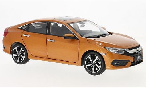 Diecast model cars Honda Civic 1/18 Paudi metallic orange 2016 Honda Civic 1/18 Paudi metallic orange 2016 diecast model cars