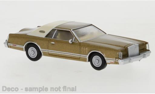 Diecast model cars Lincoln Continental 1/87 PCX87 Mark V gold/matt-beige 1977 Lincoln Continental 1/87 PCX87 Mark V gold/matt-beige 1977 diecast model cars