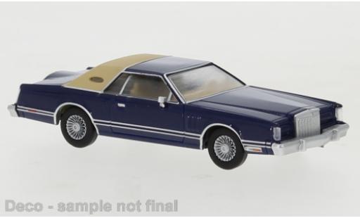 Diecast model cars Lincoln Continental 1/87 PCX87 Mark V metallic blue 1977 Lincoln Continental 1/87 PCX87 Mark V metallic blue 1977 diecast model cars