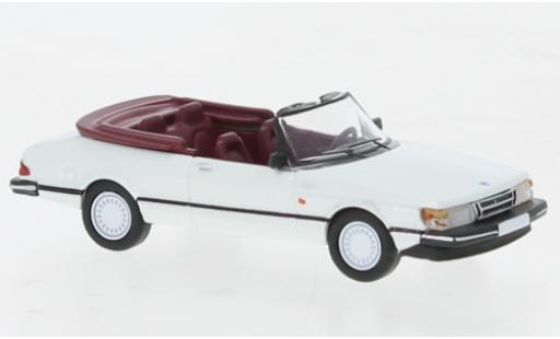 Saab 900 1/87 PCX87 cabriolet metallise white 1986 diecast model cars