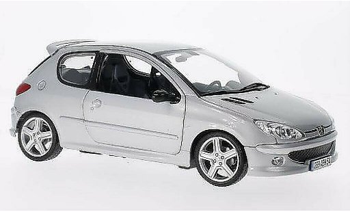Peugeot 206 RC 1/18 Norev grey 2003 diecast model cars