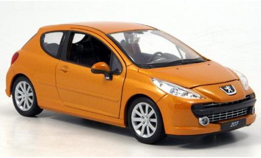 Diecast model cars Peugeot 207 1/24 Welly orange 1:24 Peugeot 207 1/24 Welly orange 1:24 diecast model cars