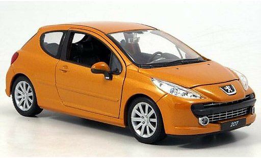 Peugeot 207 Base 1/24 Welly orange diecast model cars