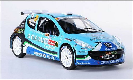 Peugeot 207 S2000 1/43 IXO No.11 New Caen Rally Sport Rally Ypern 2010 /C.Cokelaere diecast model cars