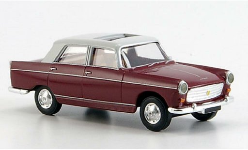 Peugeot 404 Berline 1/87 Brekina Saloon Limousine red/grey Schieberoof diecast model cars