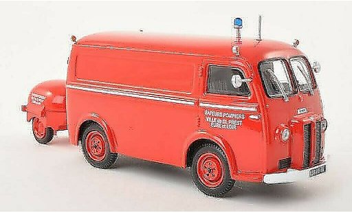 Peugeot D3 Base 1/43 Eligor Van Sapeurs Fire brigade Ville de Saint Prest with Motorpumpe diecast model cars