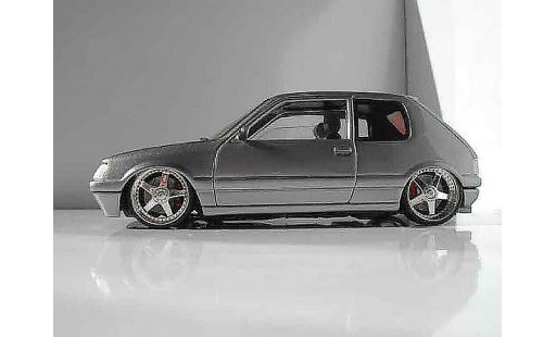 Peugeot 205 GTI 1/18 Solido grey metallisee jantes racing hart 17 pouces diecast model cars