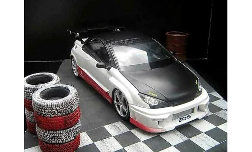Peugeot 206 CC 1/18 Norev parotech racing diecast model cars