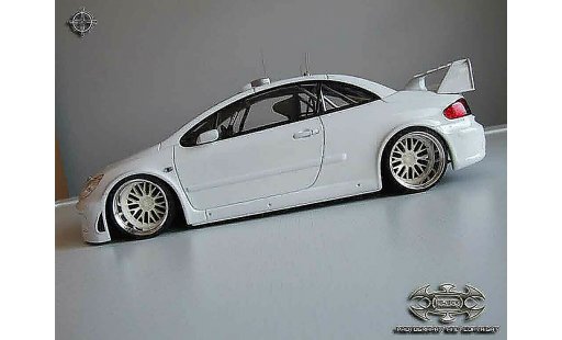 Peugeot 307 WRC 1/18 Autoart plain body white jantes bbs diecast model cars