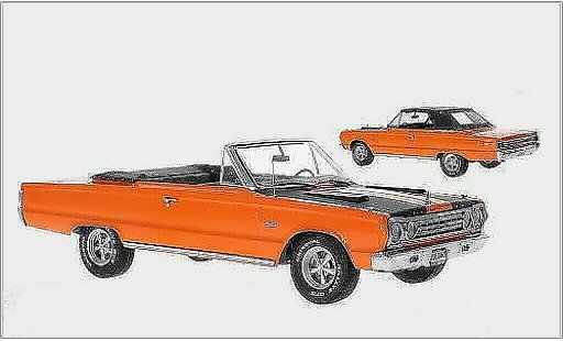 Plymouth Belvedere GTX Convertible 1/18 Greenlight orange/matt-black 1967 diecast model cars