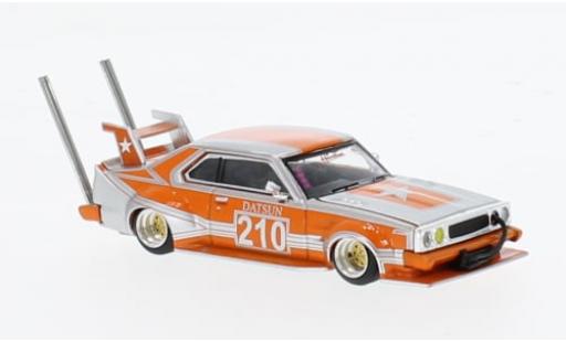 Diecast model cars Nissan Skyline 1/64 Pop Race (C210) Bosozoku Style orange/silber 1:64 Nissan Skyline 1/64 Pop Race (C210) Bosozoku Style orange/silber 1:64 diecast model cars