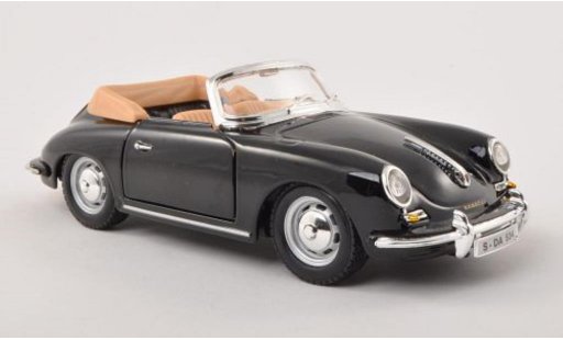 Porsche 356 B B 1/24 Burago Convertible black 1961 diecast model cars