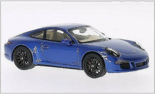 Porsche 911 GTS 1/43 Schuco Carrera 4 metallic blue 2014 diecast model cars