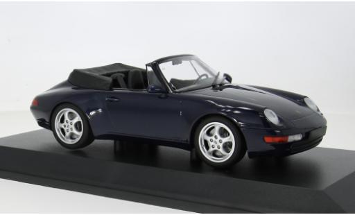 Diecast model cars Porsche 993 911  Cabriolet blau 1994 1/18 Minichamps