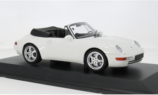 Diecast model cars Porsche 993 911  Cabriolet weiss 1994 1/18 Minichamps