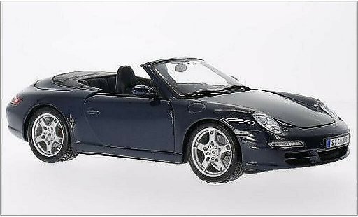 Porsche 911 S 1/18 Maisto Carrera Convertible metallic blue diecast model cars