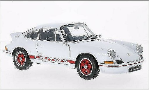 Porsche 911 Carrera 1/18 Welly white/red 1973 diecast model cars