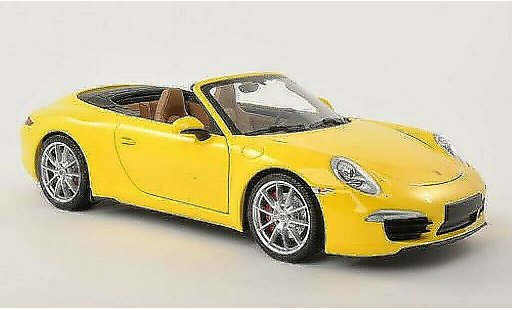 Porsche 911 S 1/18 Minichamps Carrera Convertible yellow 2011 diecast model cars