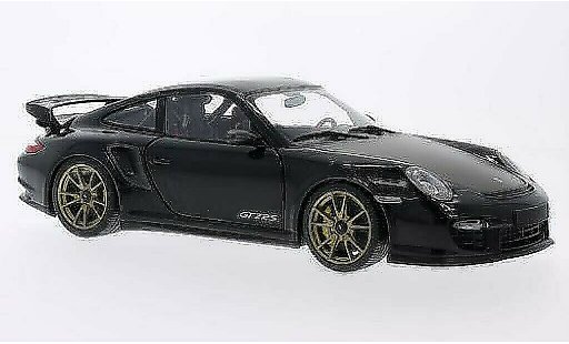 Porsche 911 GT2 1/18 Minichamps black with goldenen Felgen 2011 diecast model cars