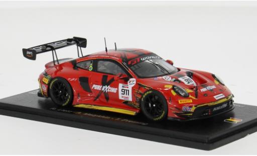 Diecast model cars Porsche 911 GT3 R 24h Spa 2025 Pure Rxcing #911 .Lietz/A.Malykhin 1/43 Spark