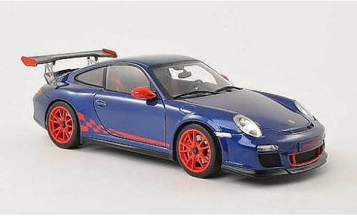 Porsche 911 GT3 1/18 Autoart 3.8 blue/red 2010 diecast model cars
