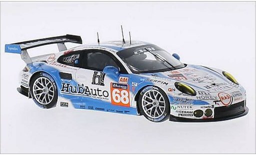 Porsche 911 GT3 R 1/43 Spark No.68 Team AAI HubAuto 24h Le Mans 2015 diecast model cars