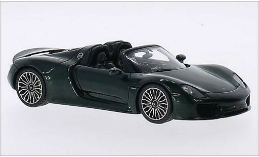 Porsche 918 Base 1/43 Spark Spyder metallic green 2014 diecast model cars