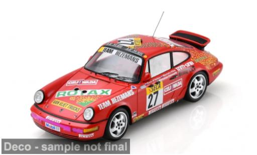 Porsche 964 1/43 Spark Carrera 2 rot 24h Spa Francorchamps 1991 #27 R. van der velden/M. van Vliet 1:43 diecast model cars