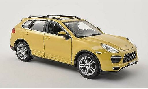 Porsche Cayenne Turbo 1/24 Burago (92A) yellow diecast model cars
