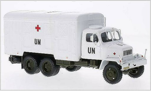 Praga V3S Kasten 1/43 Abrex van UN skrinovy vuz (Container Truck) white diecast model cars