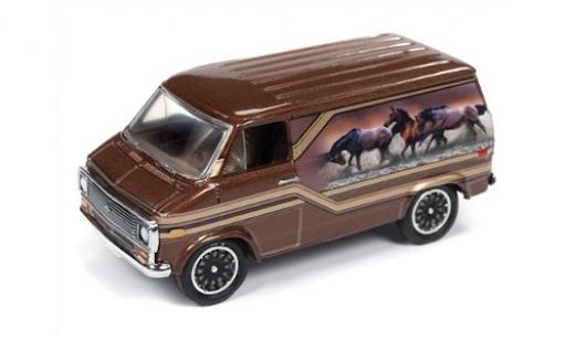 Diecast model cars Chevrolet Van 1/64 Racing Champions metallic brown/Dekor 1975 Chevrolet Van 1/64 Racing Champions metallic brown/Dekor 1975 diecast model cars