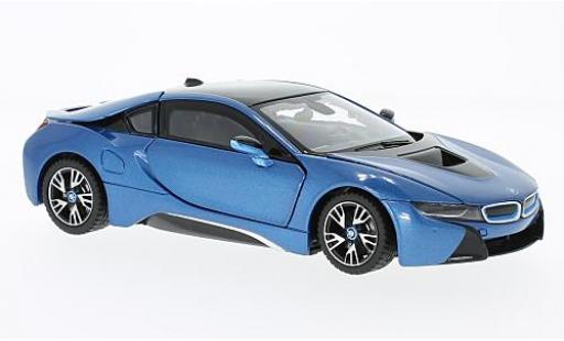 Bmw i8 1/24 Rastar metallic blue diecast model cars